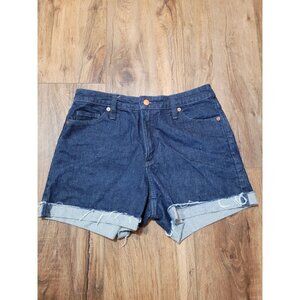 Universal Thread Women's Vintage Midi Dark Blue Jean Shorts Size 6 28